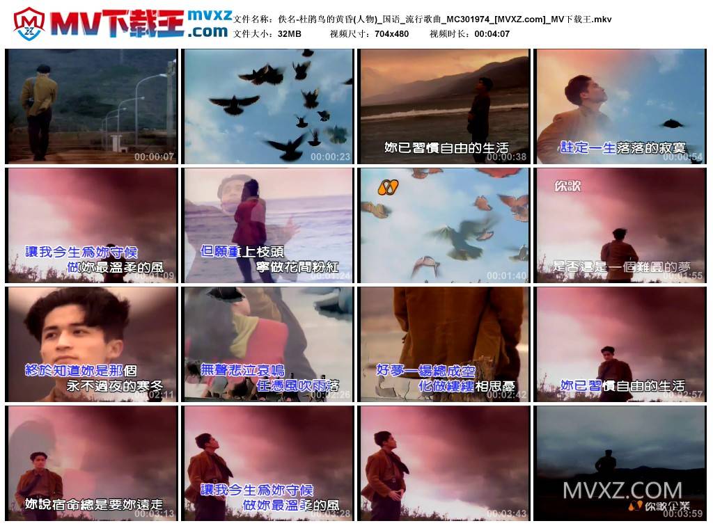 佚名-杜鹃鸟的黄昏(人物)_国语_流行歌曲_MC301974
